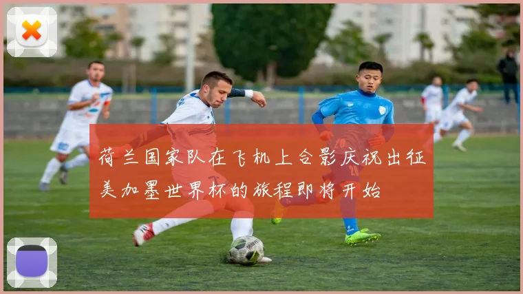 荷兰国家队在飞机上合影庆祝出征美加墨世界杯的旅程即将开始